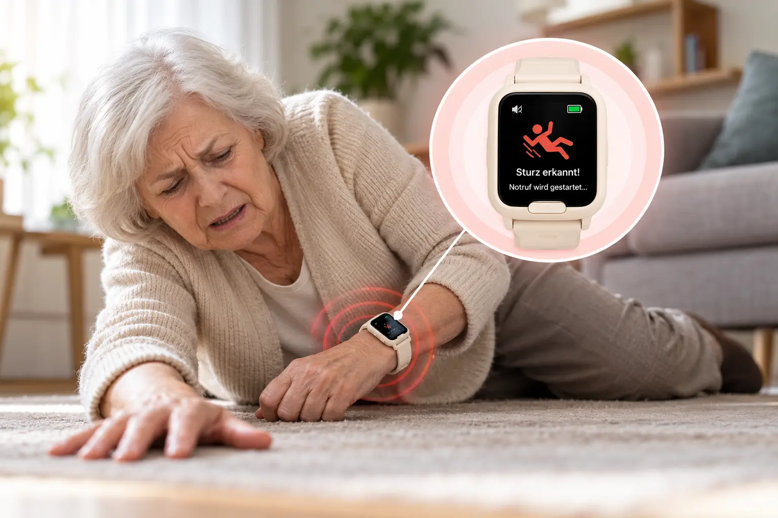 3D-Multisensorik und automatische Sturzerkennung der Senionex PRO 5 UHR